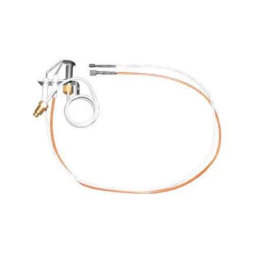 Natural gas pilot assembly with metal ignition module, copper lines, and wire leads