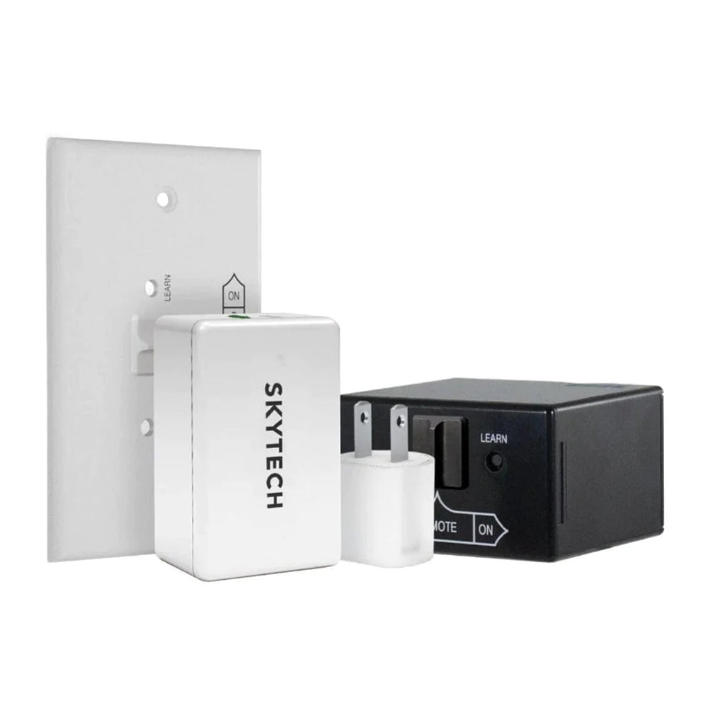 Fireplace remote control system with white transmitter and black receiver