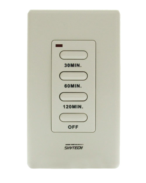 Wired wall timer control (light beige) with 30/60/120 min and OFF buttons