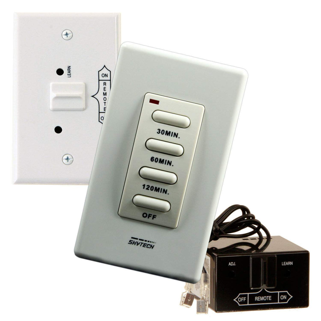 Wireless wall timer remote control with 30/60/120 min buttons and ON/OFF switches